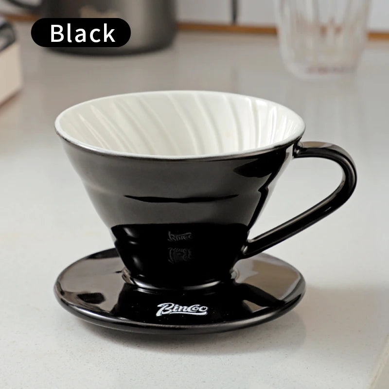 Bincoo Ceramic Coffee Filter Cup V-Style Reusable