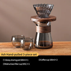 500ml Glass Pour Over Coffee Maker Set with Carafe and Filter