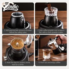 Bincoo Double-Valve Moka Pot 2pcs