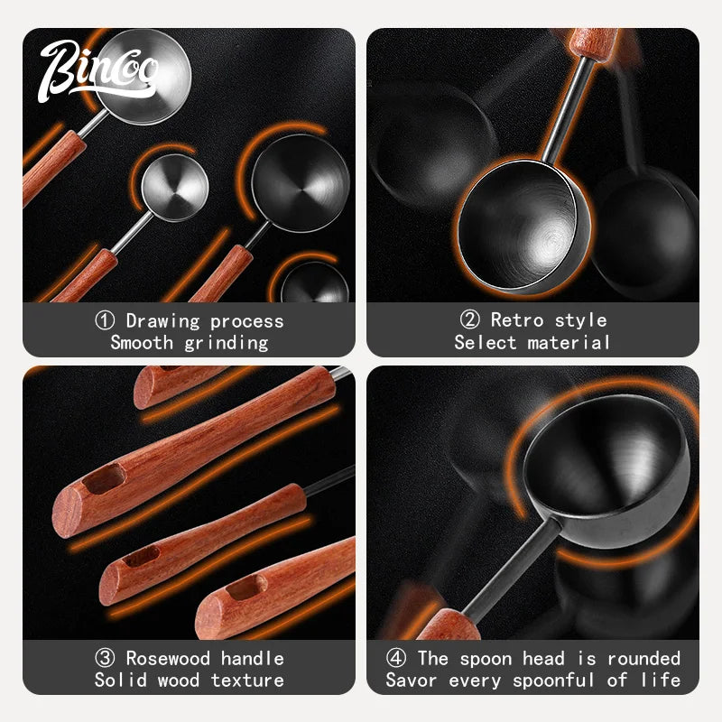 Rosewood 304 Stainless Steel Long-Handle Coffee Spoon