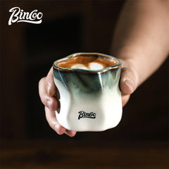 Bincoo Ceramic Art Latte Espresso Mug for Cappuccino & Tea