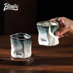 Bincoo Ceramic Art Latte Espresso Mug for Cappuccino & Tea