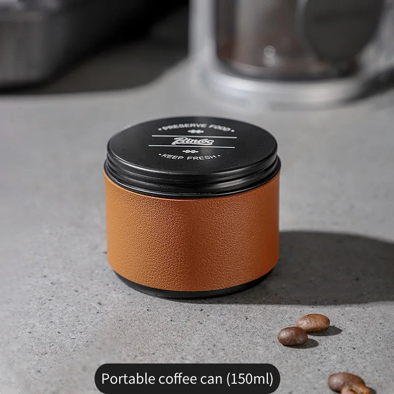 Portable Mini Aluminum Alloy Coffee Bean Storage Jar, Sealed Container