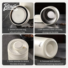 Bincoo Stainless Steel Vacuum Sealed Coffee Canister