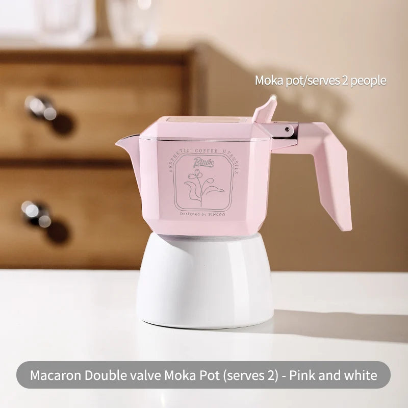 Bincoo Double-Valve Aluminum Moka Pot