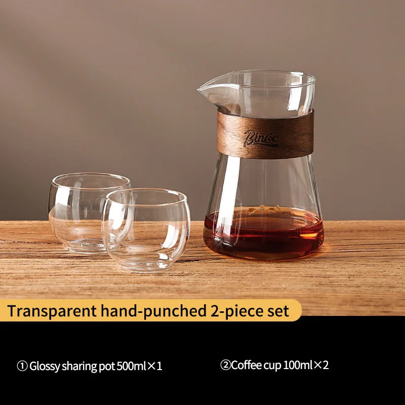500ml Glass Pour Over Coffee Maker Set with Carafe and Filter