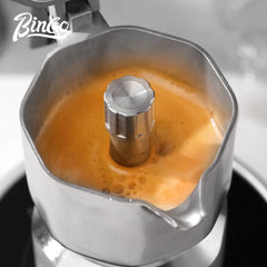 3-Valve 316 SS Moka Pot for Concentrated Latte Extraction