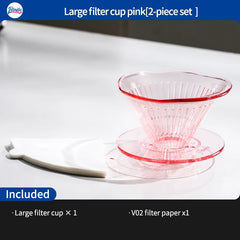 Bincoo Reusable V60 Coffee Filter Dripper V01/V02 with 50pcs Filter Paper
