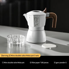 incoo Dual-Valve Moka Pot Espresso Maker Set