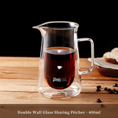 Bincoo 400ml Heat-Resistant Double Wall Glass Pour Over Coffee Pot