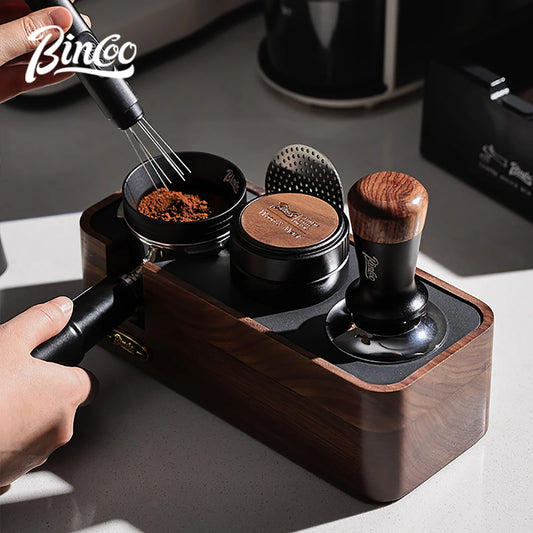 Bincoo 51-58mm Wooden and Silicone Coffee Tamper Station