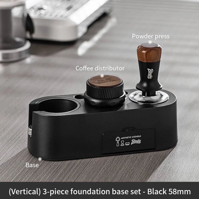 BINCOO Espresso Tamping Base 51-58mm Adjustable Portafilter Holder Distributor Stand
