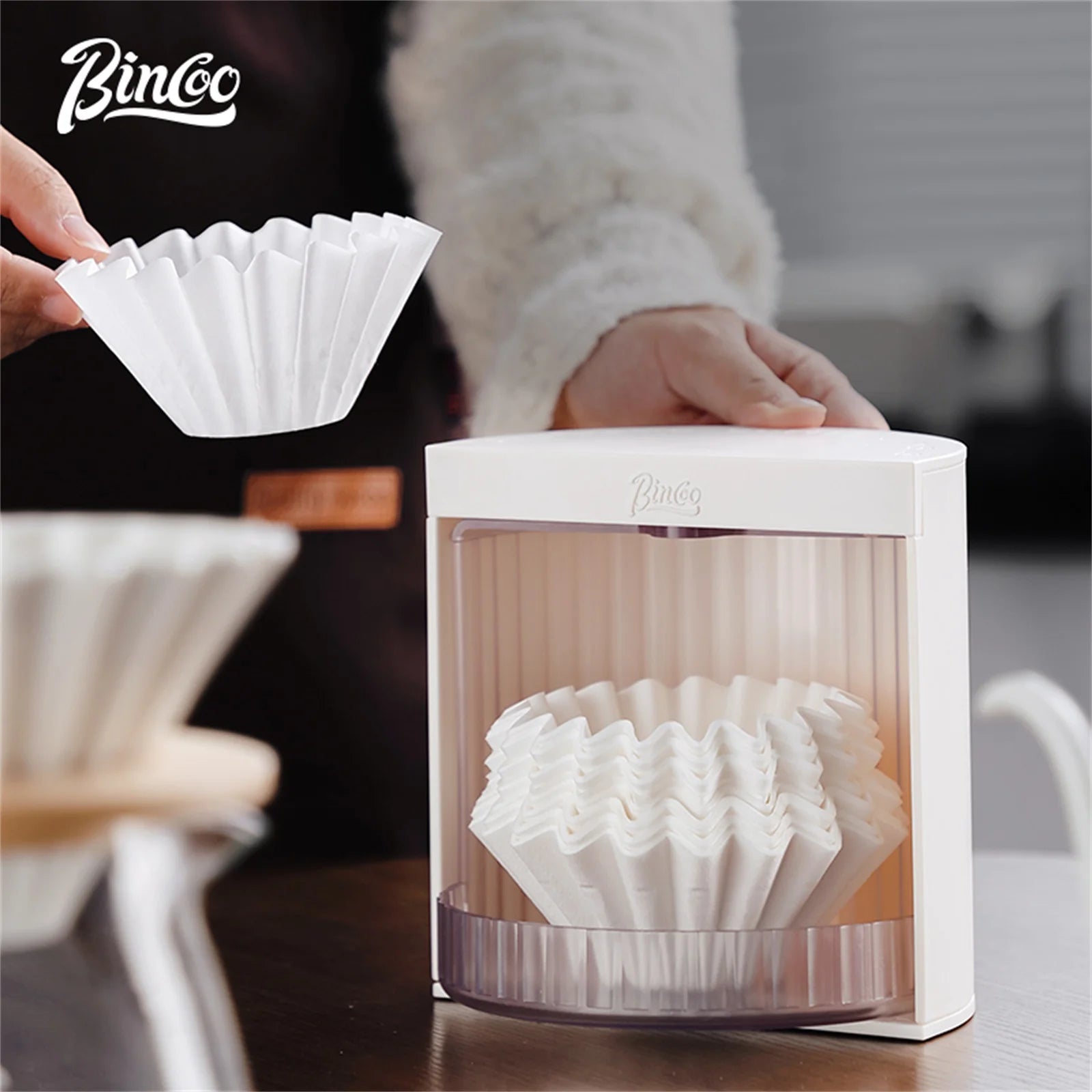 Bincoo Cake-Shaped Coffee Filter Paper Storage Box