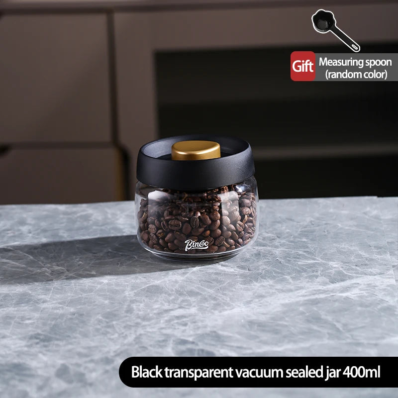 Bincoo Glass Vacuum Sealed Coffee Storage Jar