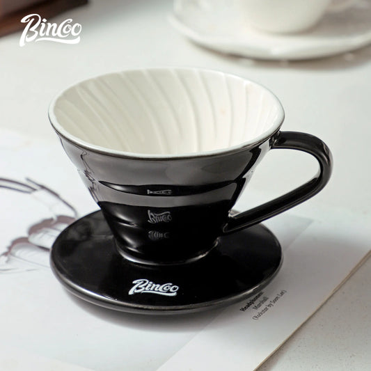 Bincoo Ceramic Coffee Filter Cup V-Style Reusable