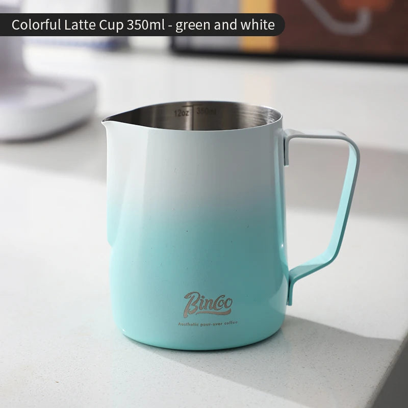 350/600ML Milk Frothing Pitcher – 304 Stainless Steel Latte Jug with Precision Scale