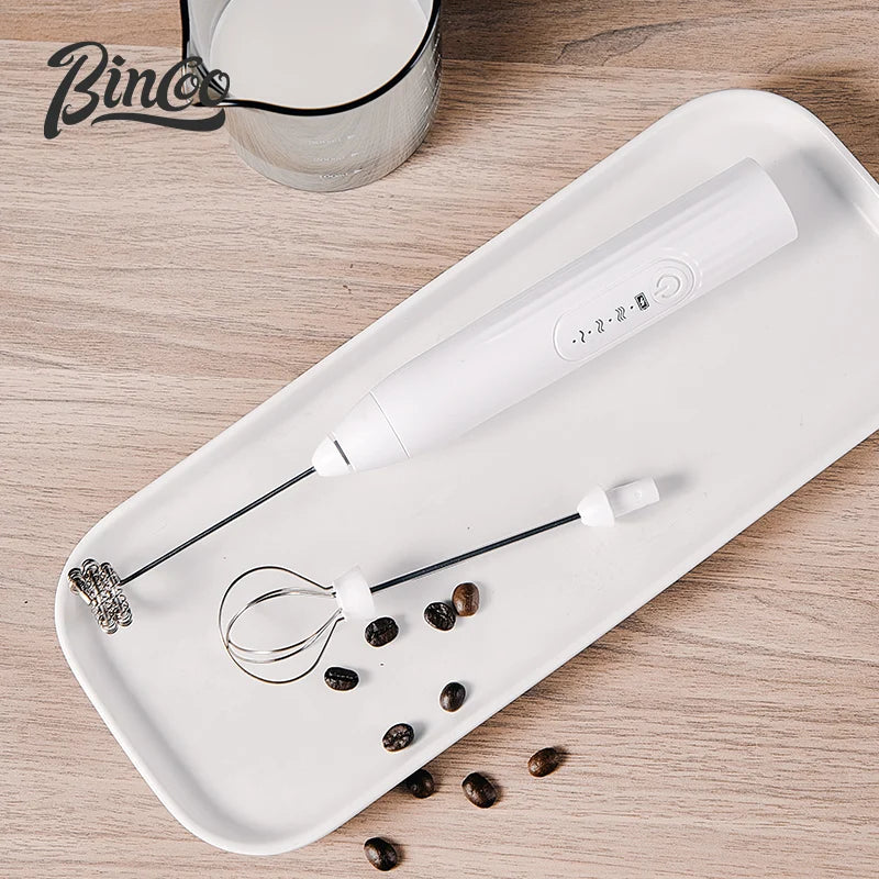 Handheld Stainless Steel Electric Milk Frother and Coffee Whisk