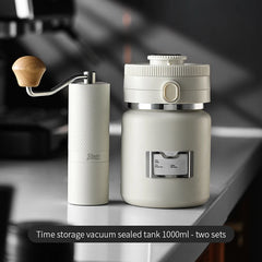 Bincoo Vacuum-Sealed Stainless Steel Coffee Storage Canister 1000ml