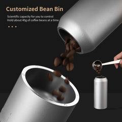 Electric Coffee Bean Grinder, Aluminum Alloy with Titanium Conical Burr