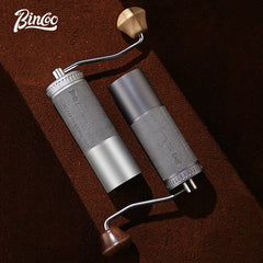 Portable Manual Coffee Grinder with 420 CNC Steel Burr and Double Bearing